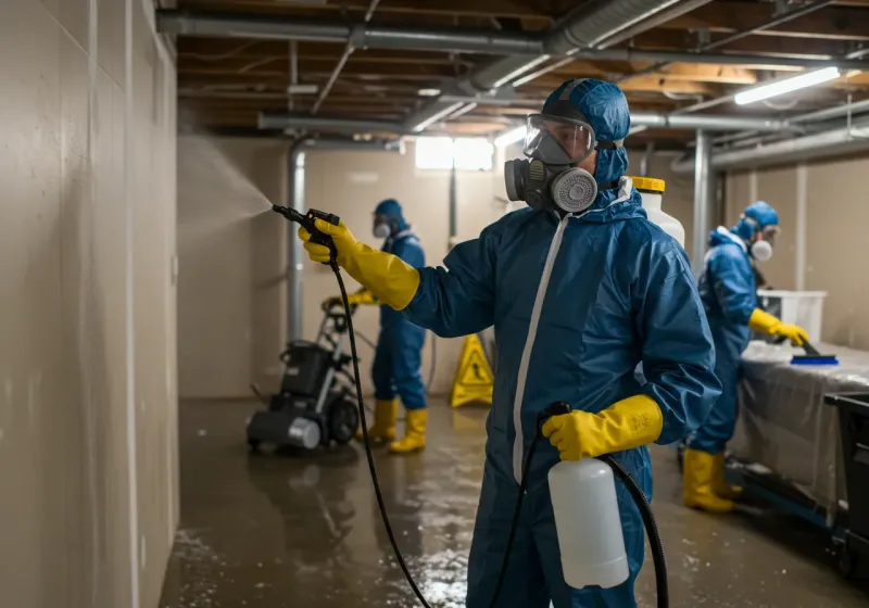 Basement Sanitization and Antimicrobial Treatment process in Cuba City, WI